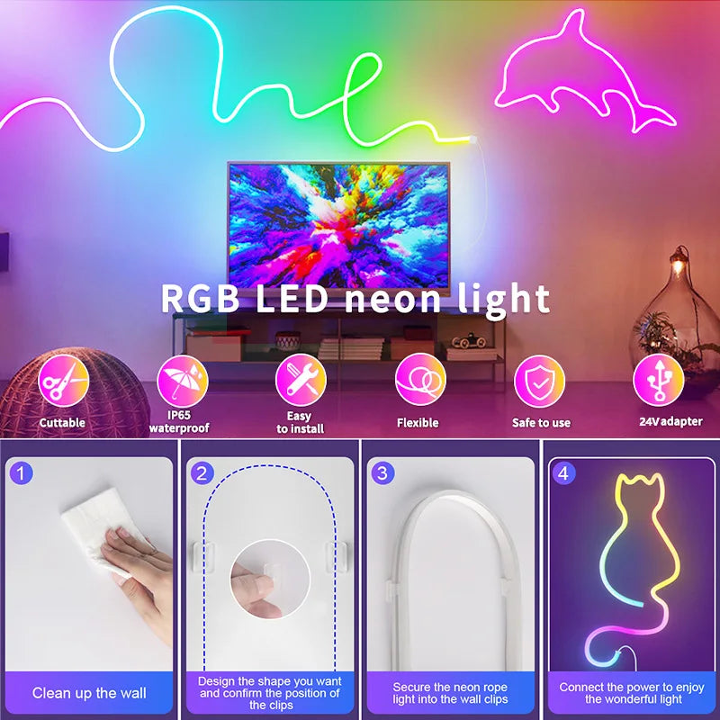 Vibrant LED Neon RGB Light Strip